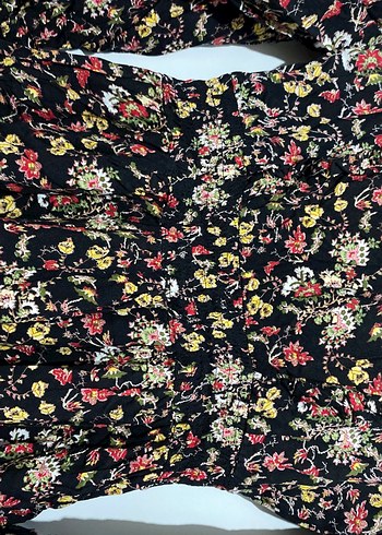 Çiçek Desenli Bohem Uzun Kollu Elbise - Görsel 3