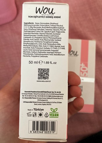 Wou Pink Touch Ton Eşitleyici Güneş Kremi SPF 50+ - Görsel 4