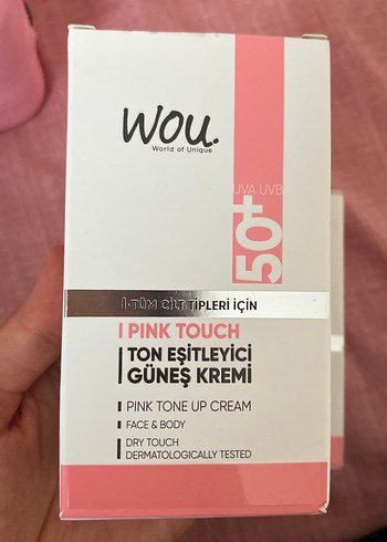 Wou Pink Touch Ton Eşitleyici Güneş Kremi SPF 50+ - Görsel 3
