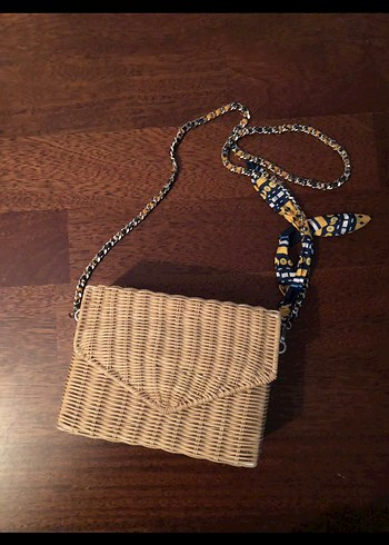 Zincir Detaylı Örgü Bohem Kadın Çanta,Zara