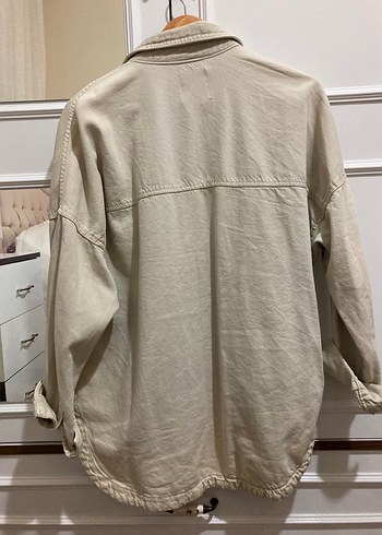 Zara Bej Düğmeli Uzun Kollu Kadın Ceket
