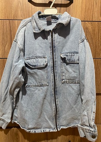 Diğer Mavi Kadın Denim Ceket Fermuarlı Cepli