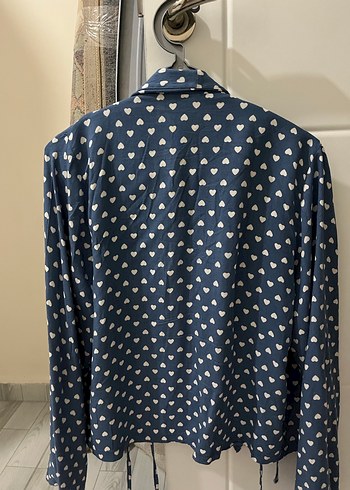 38 Beden Puantiyeli pijama üstü