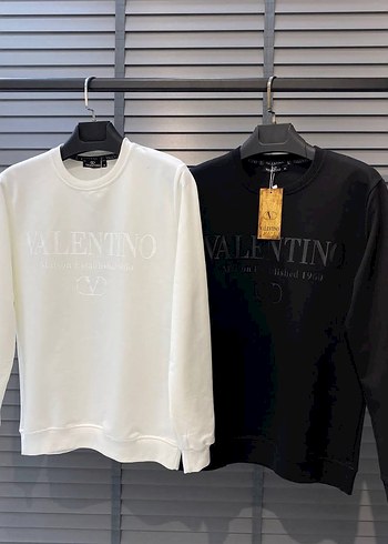 Valentino Baskılı Beyaz Erkek Sweatshirt
