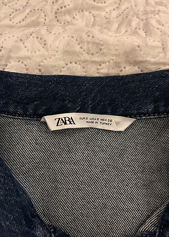 s Beden Mavi Denim Midi Elbise
