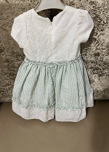 Kız Çocuk Beyaz Nakışlı Elbise - Görsel 2