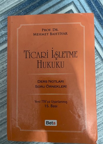 Ticari İşletme Hukuku Ders Notları Kitabı