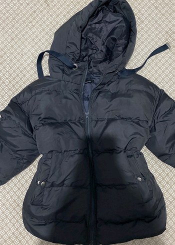 Antrasit Oversize Kapişonlu Şişme Mont