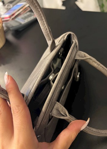 Bershka Bej Süet Vintage Kadın Çanta