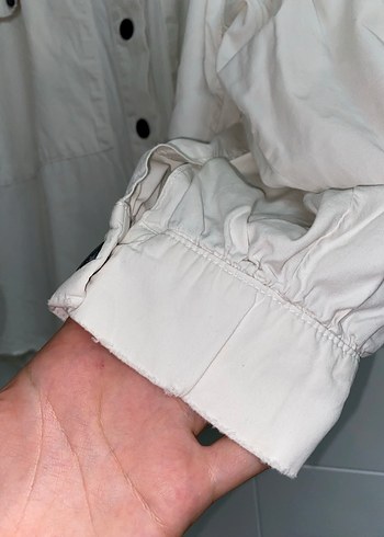 xl Beden beyaz Renk Düğmeli Beyaz Keten Kadın Gömlek