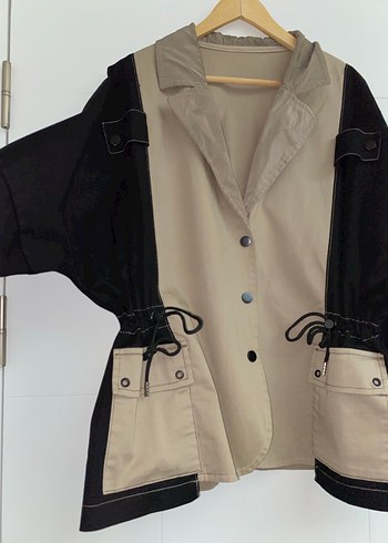 Diğer Düğmeli, Oversize Midi Kadın Ceket