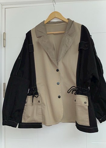 Düğmeli, Oversize Midi Kadın Ceket