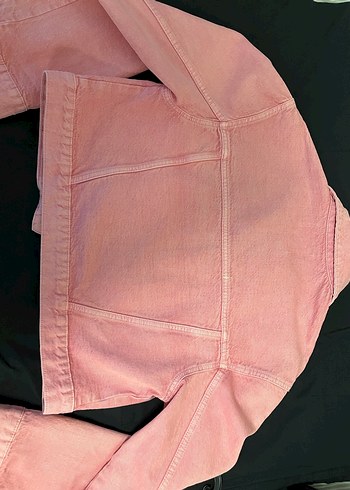s Beden pembe Renk Mango Pembe Denim Ceket