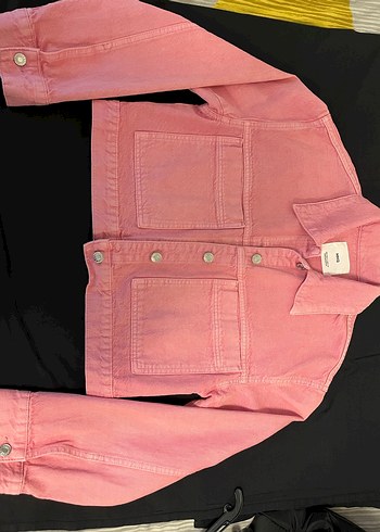 Mango Pembe Denim Ceket