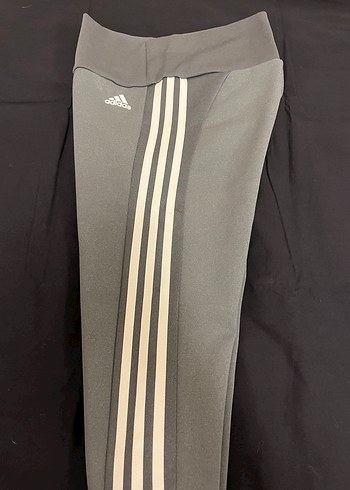Adidas Adidas Gri Çizgili Spor Tayt