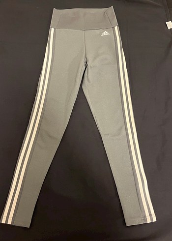 Adidas Gri Çizgili Spor Tayt
