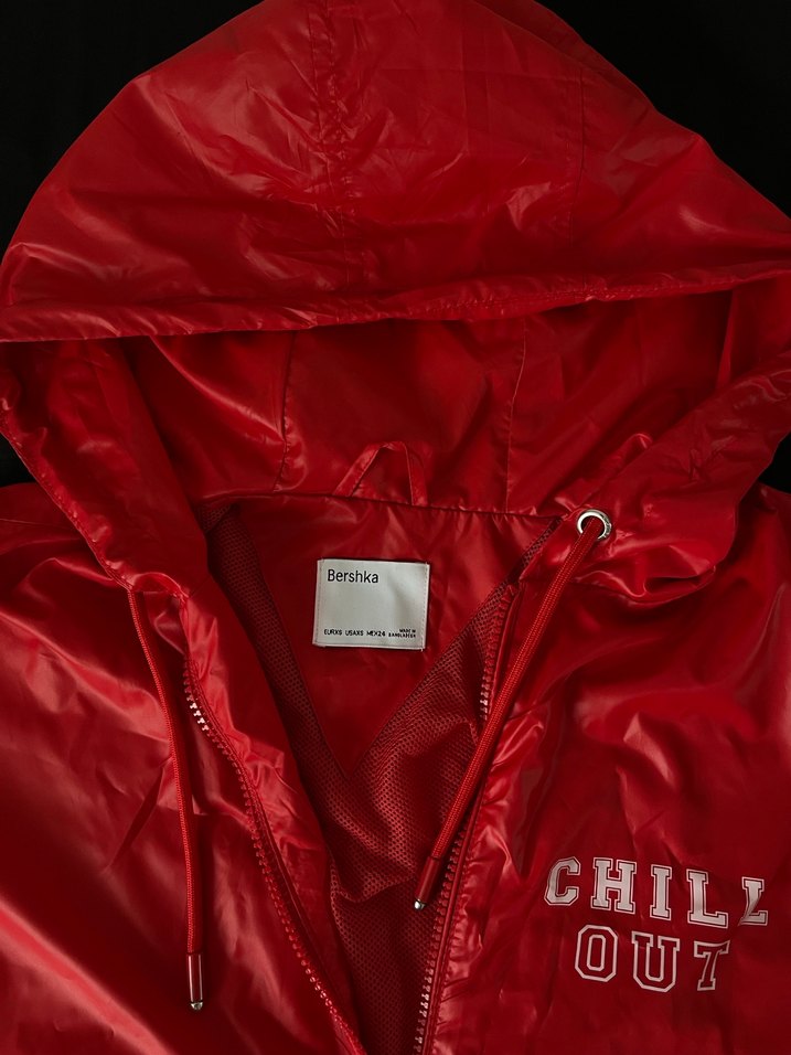 Bershka Kırmızı Kadın Yağmurluk - Görsel 2