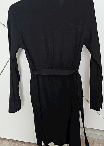 Siyah Kemerli Gömlek Elbise - Görsel 3