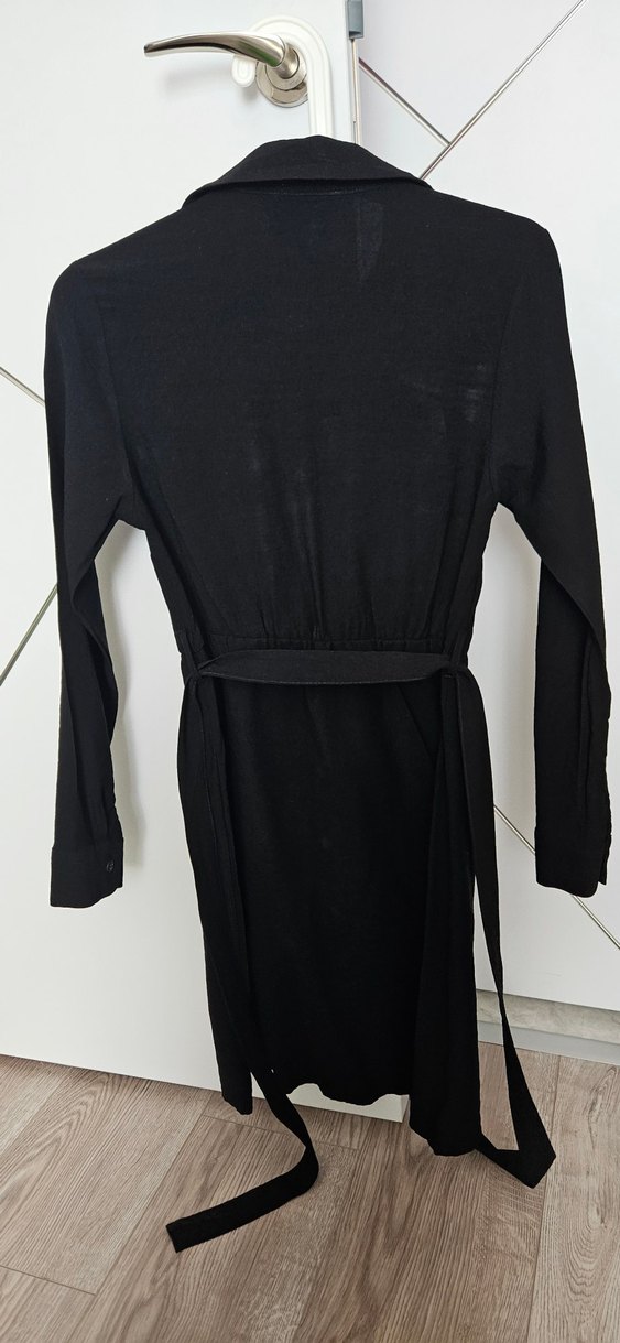 Siyah Kemerli Gömlek Elbise - Görsel 3