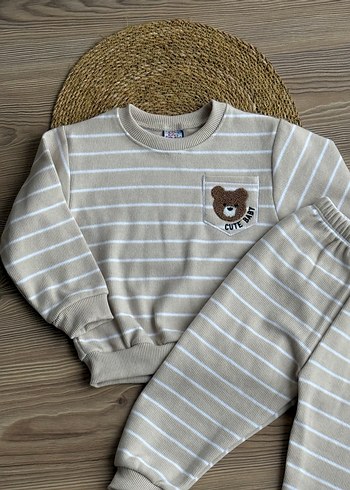 Çizgili Kahverengi  Takım - Görsel 4