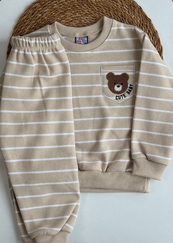 Çizgili Kahverengi  Takım - Görsel 2