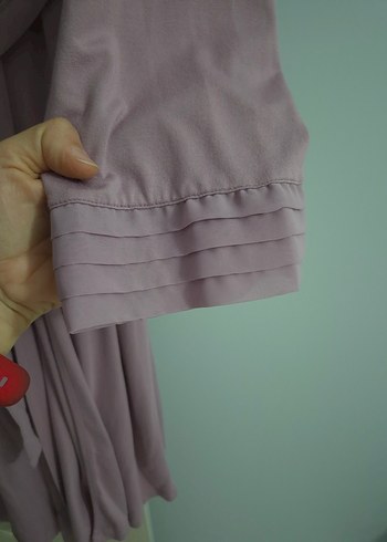 Kadın Gül kurusu Uzun Kollu hamile/ lohusa Sabahlık - Görsel 3