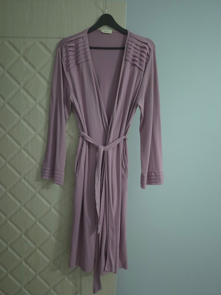 Kadın Gül kurusu Uzun Kollu hamile/ lohusa Sabahlık - Görsel 2