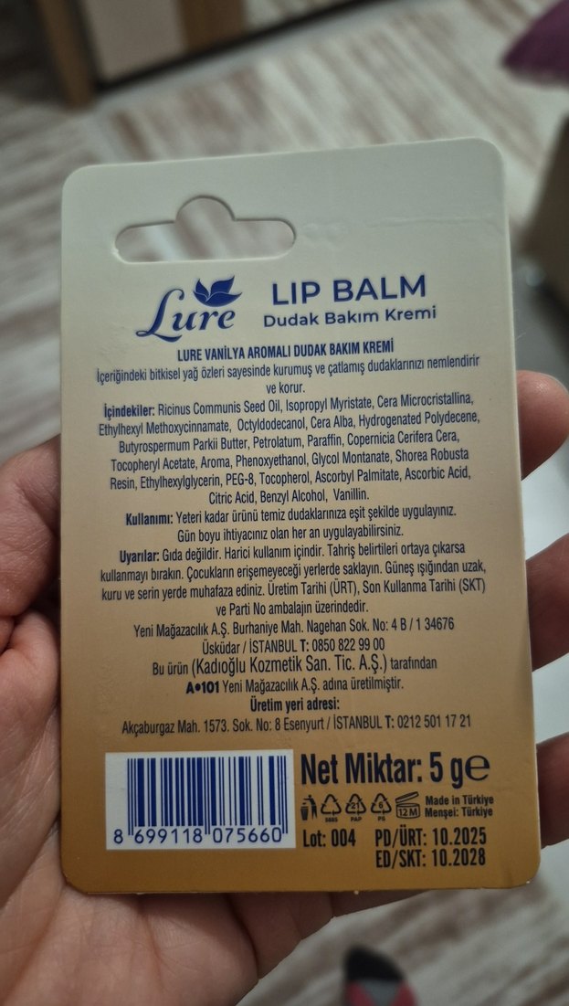 Lure Vanilya Dudak Bakım Kremi 5g - Görsel 2