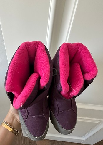 Mor Kız Çocuk Cırt Cırtlı Bot - Görsel 2