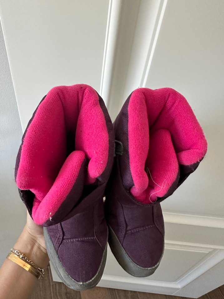 Mor Kız Çocuk Cırt Cırtlı Bot - Görsel 2