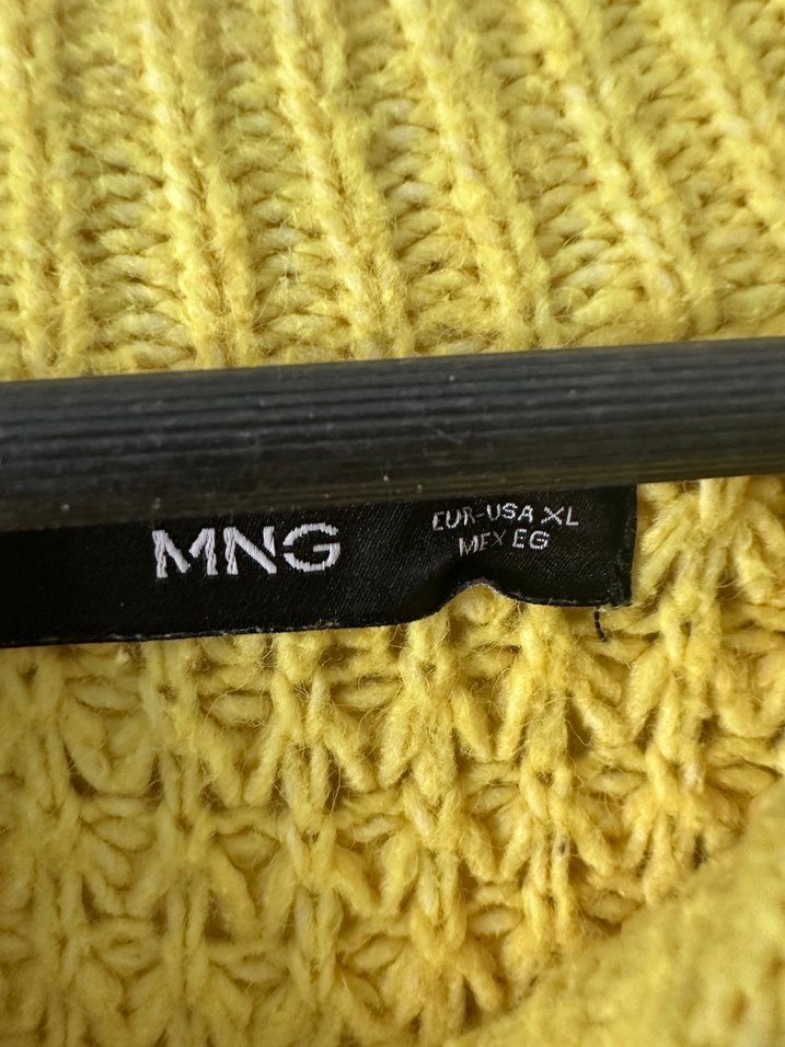 Mango Kadın Sarı Örgü Basic Triko Kazak - Görsel 2