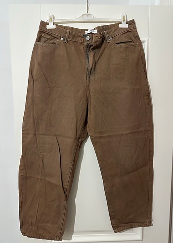 Mango Kahverengi Kadın mom jean Pantolon