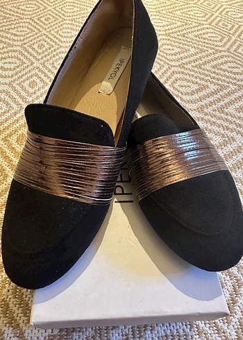 IPEKYOL Kadın Siyah Süet Topuklu Babet - Görsel 3