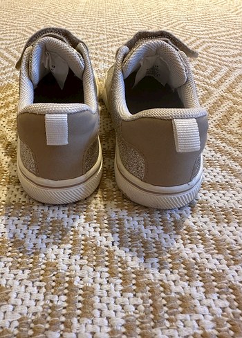 H&M Kız Çocuk Gri simli Cırt Cırtlı Spor Ayakkabı - Görsel 4