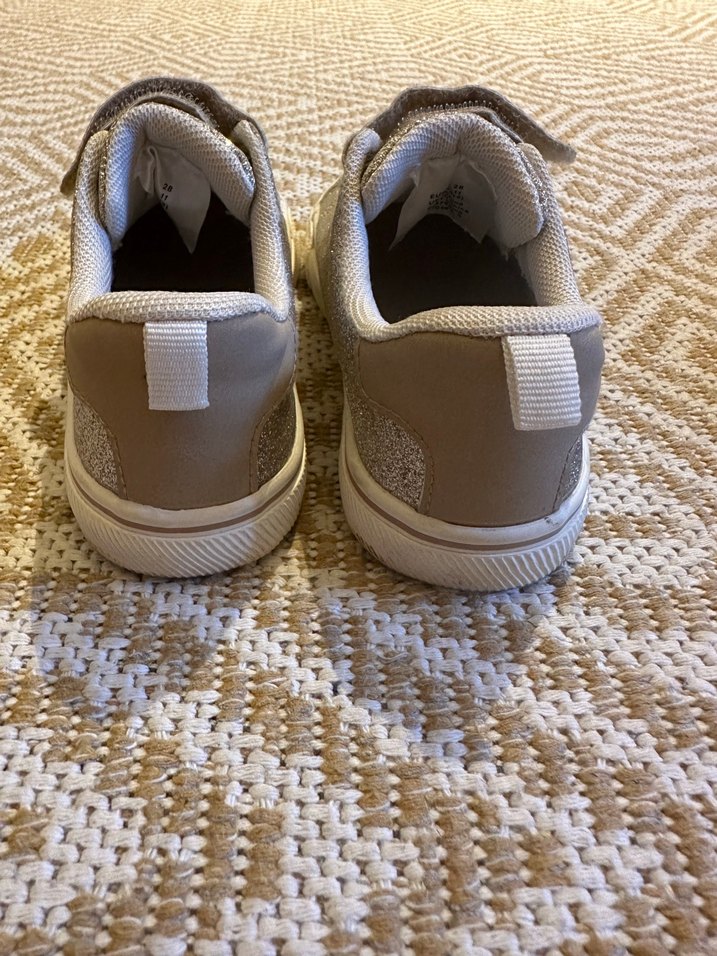 H&M Kız Çocuk Gri simli Cırt Cırtlı Spor Ayakkabı - Görsel 4