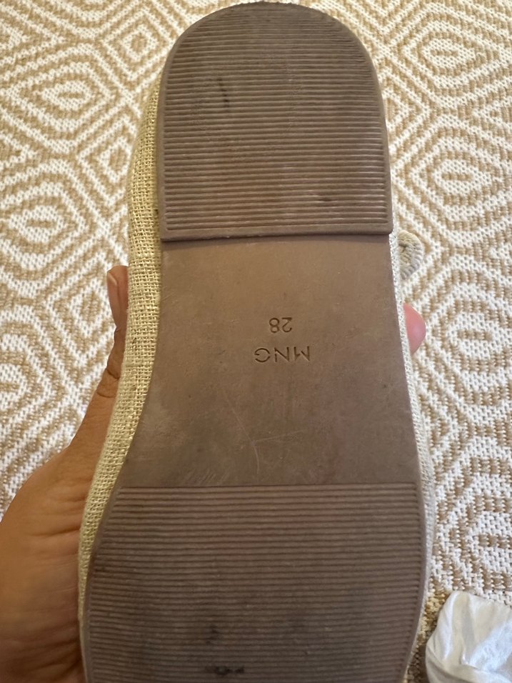 Mango 28 no Bej Keten Kız Çocuk Babet - Görsel 2