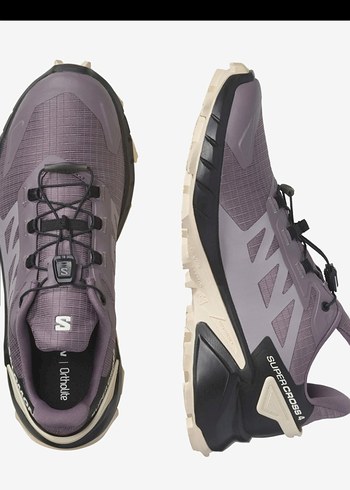 Mor Baskılı kadın Spor Ayakkabı Bağcıklı - Görsel 2