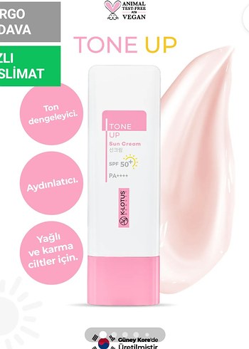 K-Lotus Tone Up SPF50+ Güneş Kremi