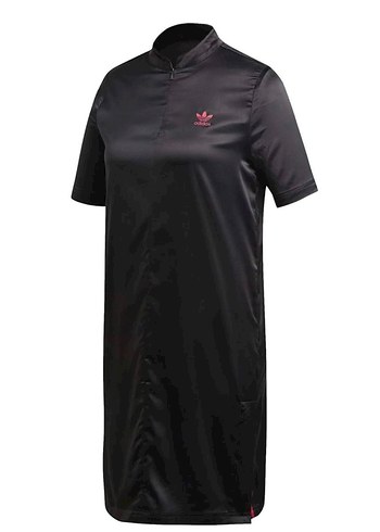 Siyah Yüksek Yakalı Kısa Kollu Mini Elbise - Görsel 2