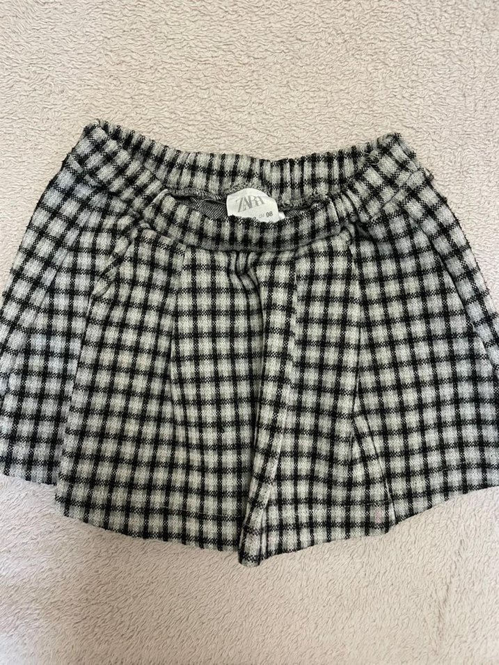 Zara çocuk Ekose Pilili şort Etek - Görsel 3