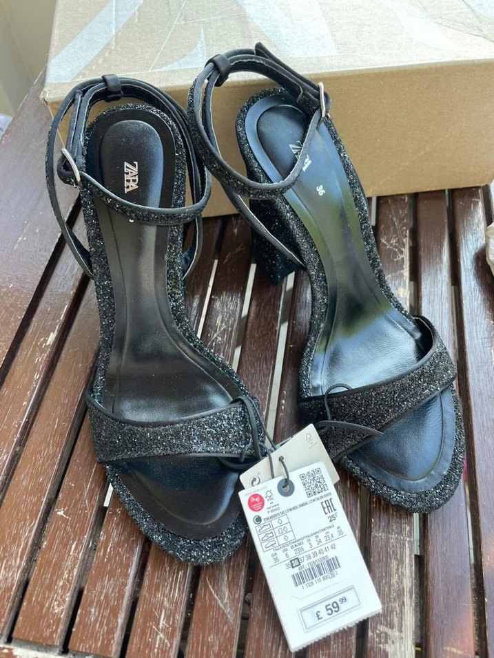 Zara Simli Blok Tabanlı Sandalet - Görsel 4