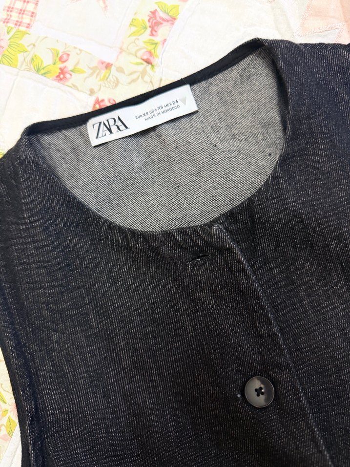 Zara  Kolsuz Denim Yelek - Görsel 5