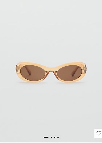 Şeffaf Bej Retro Kadın Güneş Gözlüğü - Görsel 2