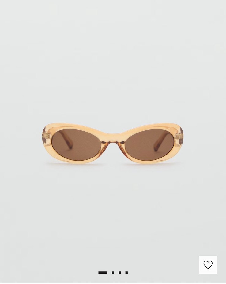 Şeffaf Bej Retro Kadın Güneş Gözlüğü - Görsel 2