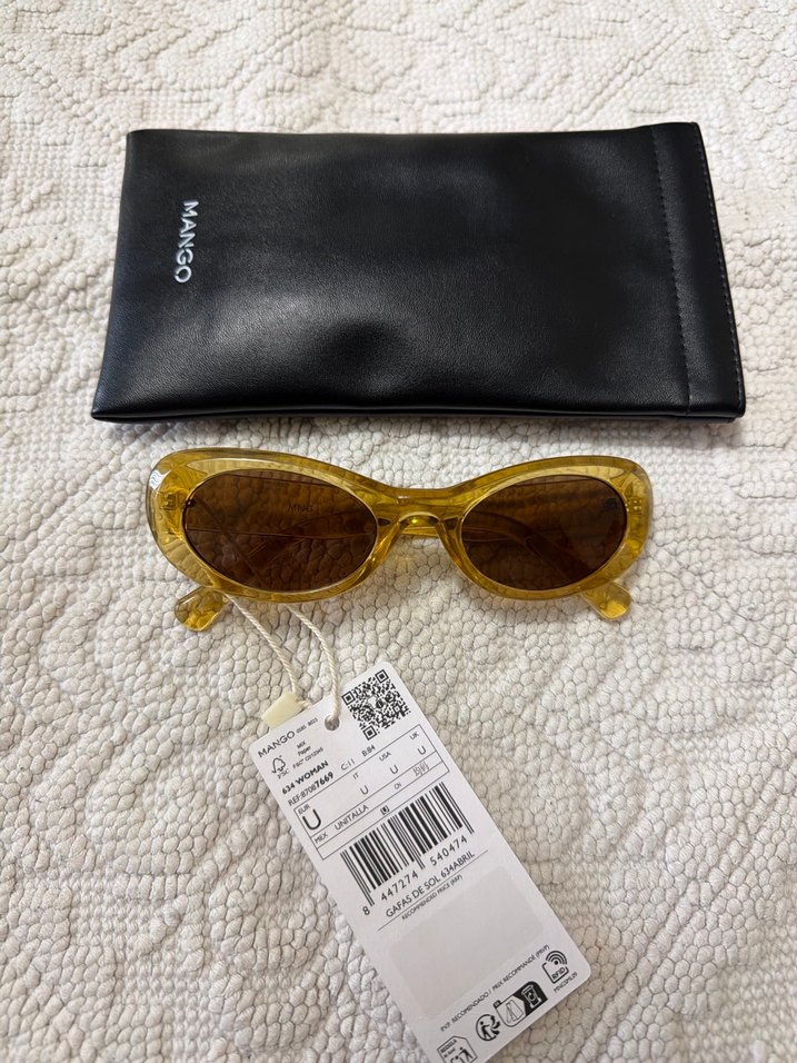 Şeffaf Bej Retro Kadın Güneş Gözlüğü - Görsel 3