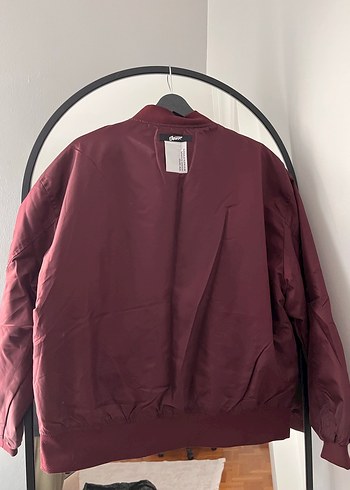Pull and Bear Bordo Fermuarlı Kadın Bomber Ceket