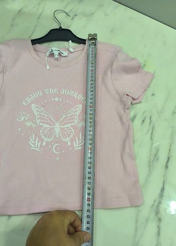 Koton Pembe Kız Çocuk Baskılı Kısa Kollu Tişört - Görsel 5