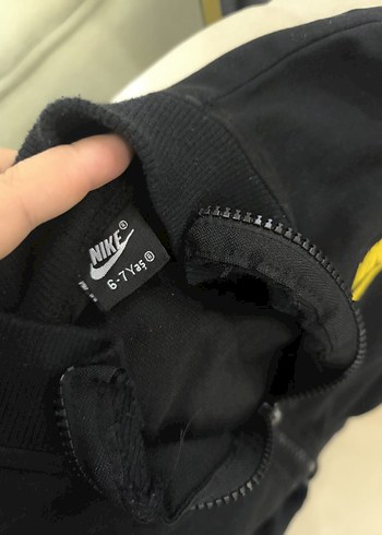 Siyah Nike Erkek Çocuk Fermuarlı Sweatshirt - Görsel 2