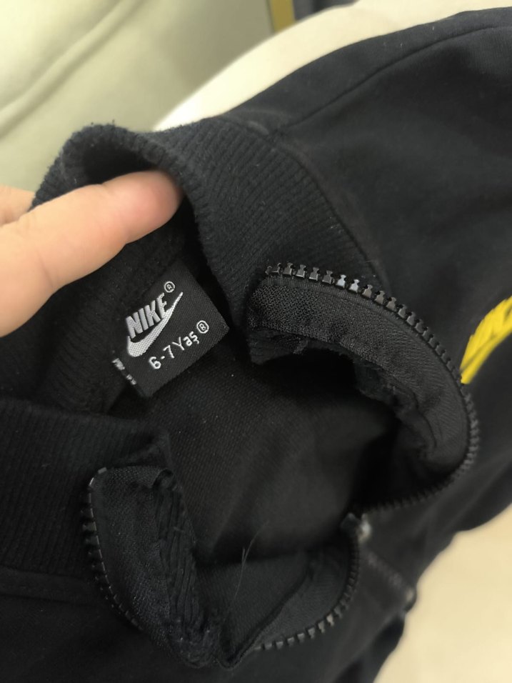 Siyah Nike Erkek Çocuk Fermuarlı Sweatshirt - Görsel 2
