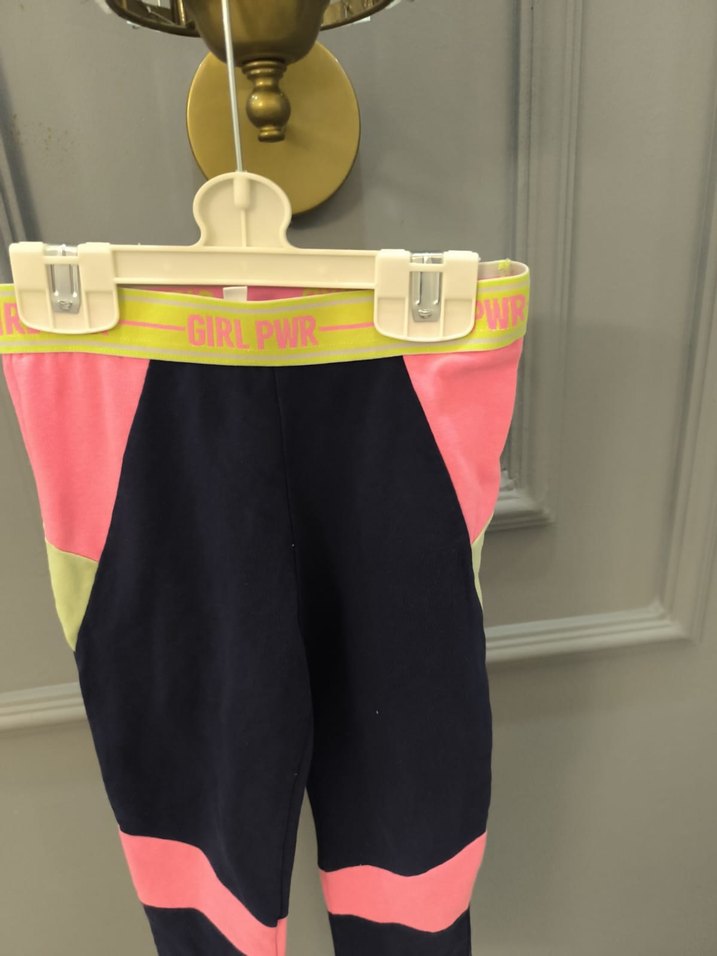 Kız Çocuk Sarı Elastik Bel Tayt - Görsel 5